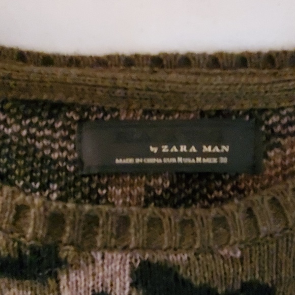 Zara Mens 'General' camo sweater - Picture 3 of 4